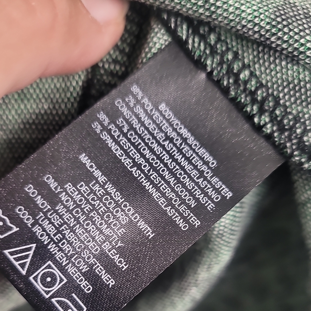 Andrew Marc Geometric Green Short Sleeve Top - Picture 6 of 6